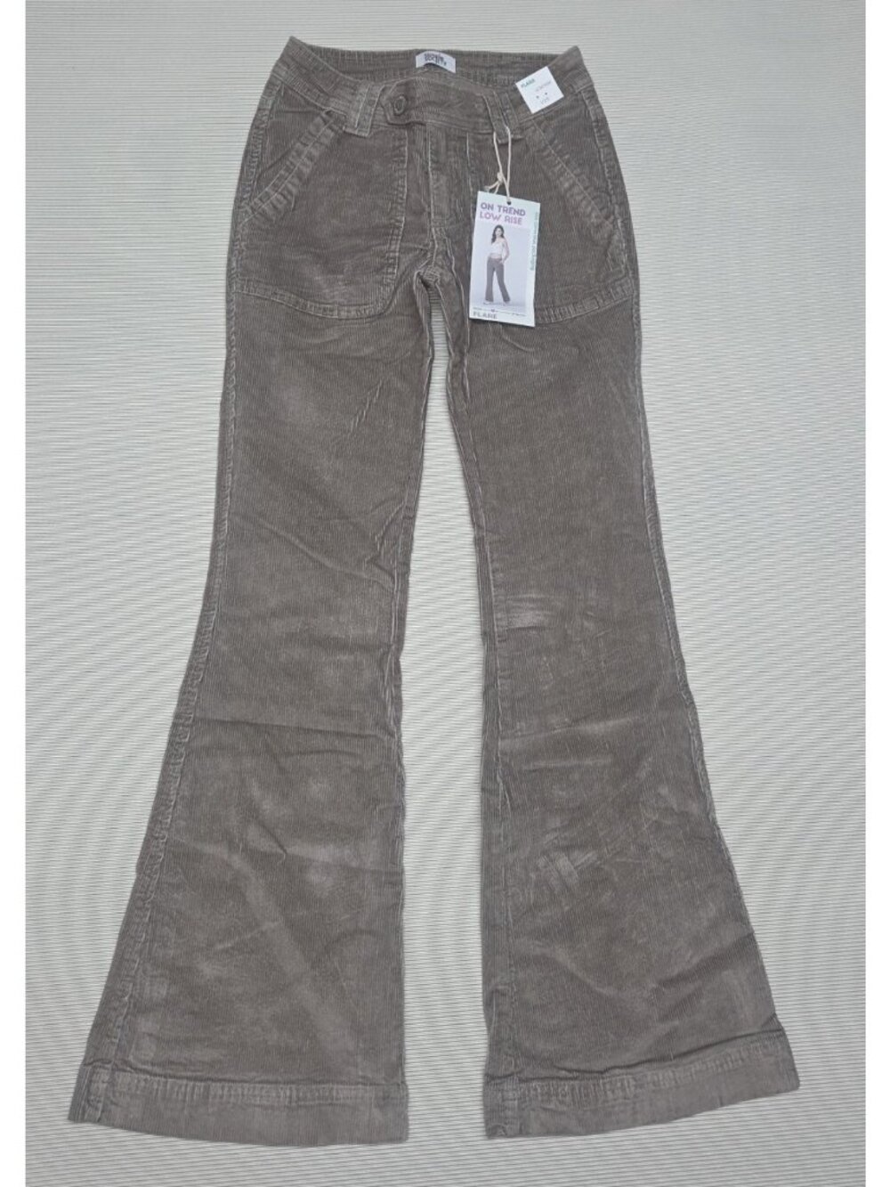 Simple Society Mushroom Corduroy Low Rise Flare Pants NEW Women Size 1/25